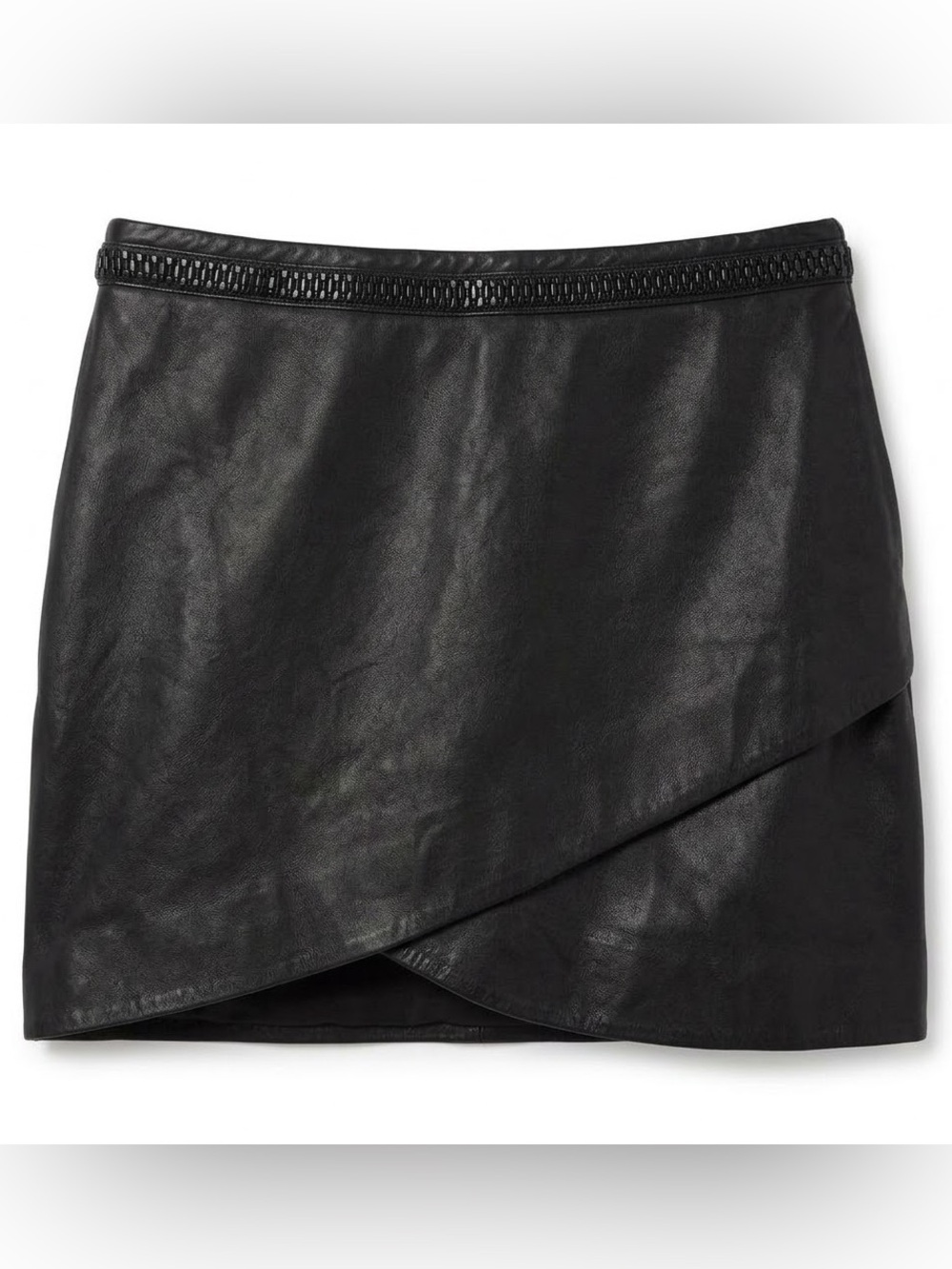 IKKS Paris Lamb Leather Mini Skirt